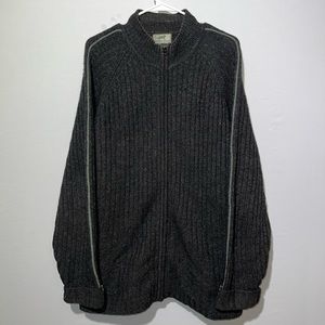 Horny Toad 100% Soft Wool Ribbed Full Zip Cardigan Sweater Excellent Condition